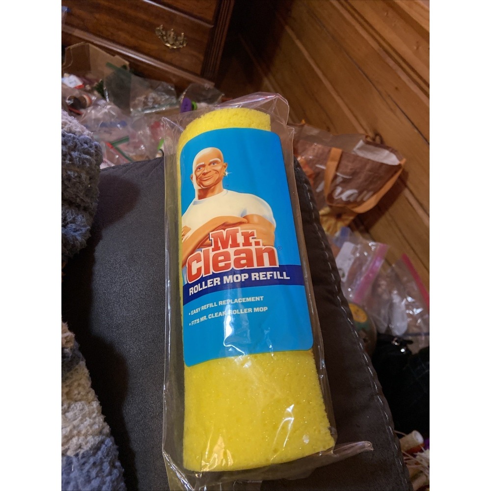 Mr Clean Roller Mop Refill Yellow Sponge Replacement Easy Refill New